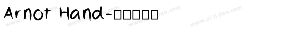 Arnot Hand字体转换